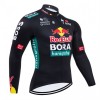 Wielershirt 2024 BORA-Hansgrohe Bull Lange Mouw - Zwart - Rood